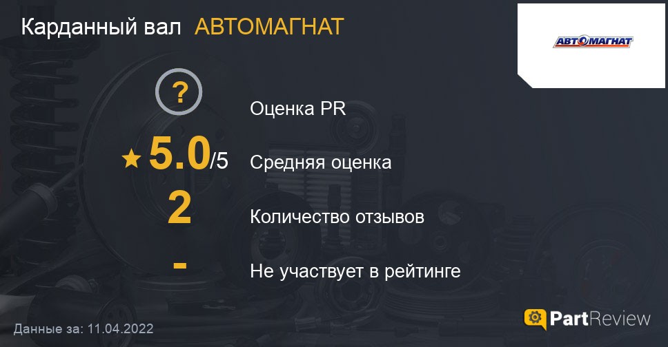 Отзывы о карданных валах АВТОМАГНАТ