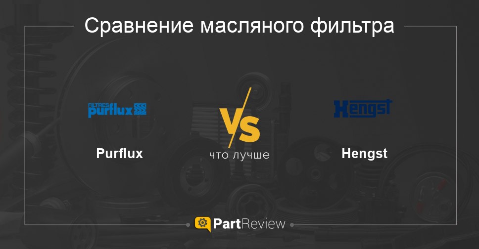 Сравнение масляных фильтров Purflux и Hengst