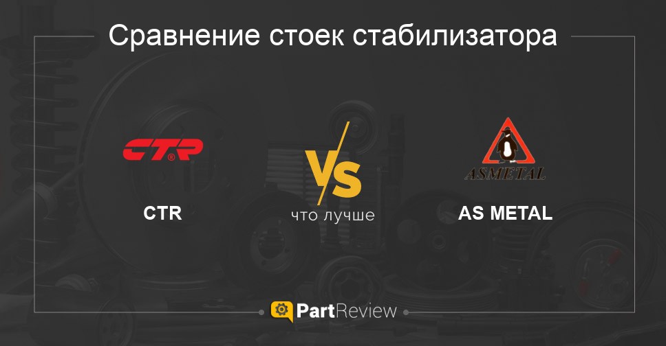 Что лучше - стойки стабилизатора CTR или AS METAL Сравнение стоек стабилизатора CTR и AS METAL