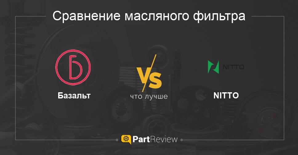 Что лучше - масляные фильтры Базальт или NITTO Сравнение масляных фильтров Базальт и NITTO
