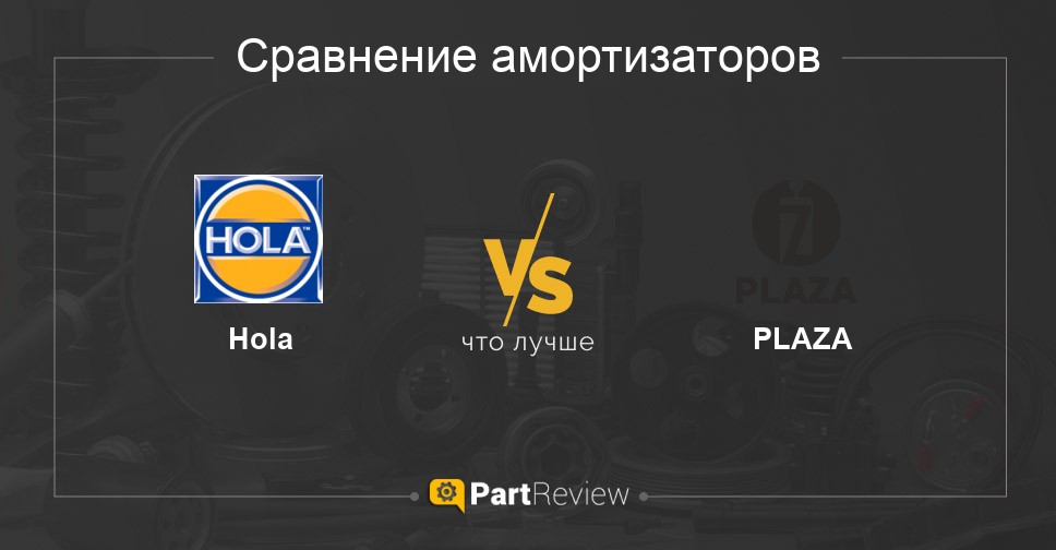 Сравнение амортизаторов Hola и PLAZA