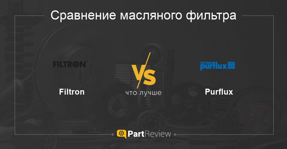 Сравнение масляных фильтров Filtron и Purflux
