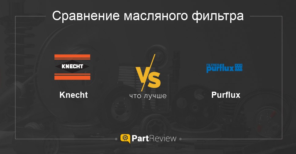Сравнение масляных фильтров Knecht и Purflux
