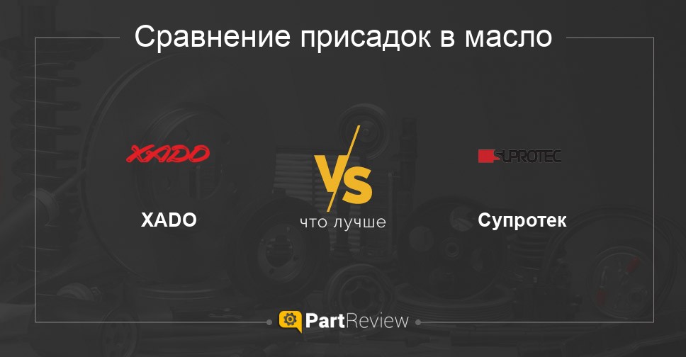 Сравнение присадок в масло XADO и Супротек