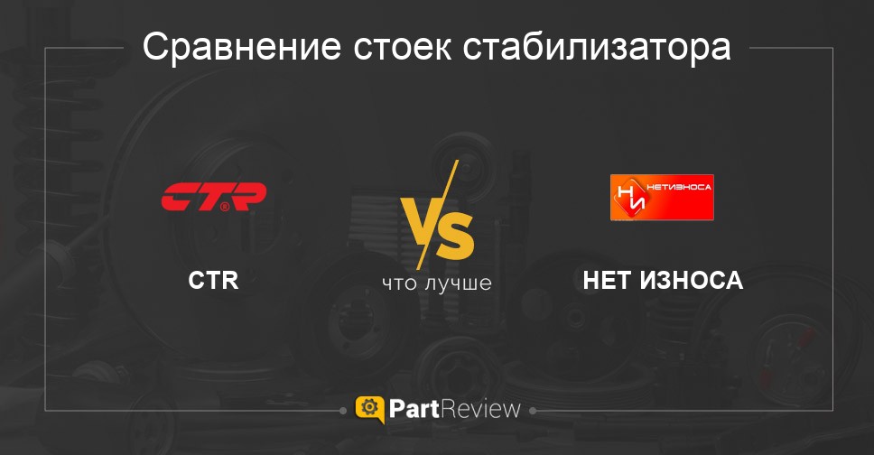 Что лучше - стойки стабилизатора CTR или НЕТИЗНОСА Сравнение стоек стабилизатора CTR и НЕТИЗНОСА