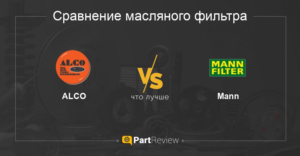 Что лучше - масляные фильтры ALCO или Mann Сравнение масляных фильтров ALCO и Mann