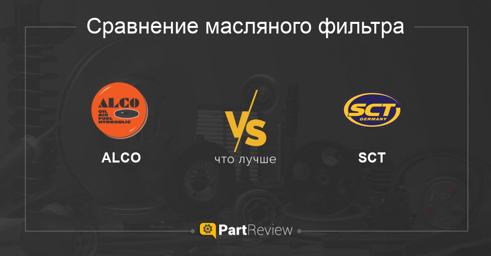 Что лучше - масляные фильтры ALCO или SCT Сравнение масляных фильтров ALCO и SCT