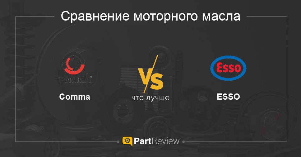Сравнение моторных масел Comma и ESSO